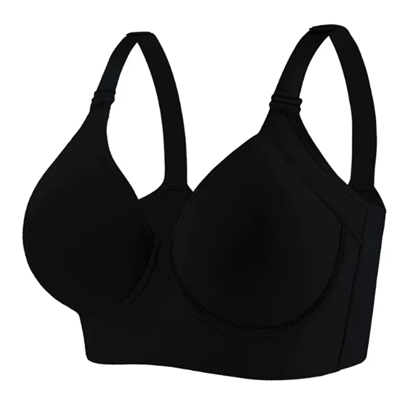 Longline Lace-Trim Underwire Minimizer Bra with Full Back Coverage