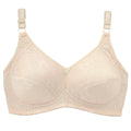 Full-Coverage Embossed Cup Bra with Smoothing Side Wings