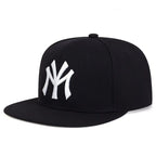 Embroidered Flat Brim Snapback Cap Adjustable Urban Streetwear Baseball Fashion Hat