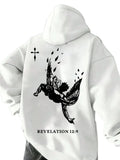 Minimalist Anime Hoodie with Fallen Angel Manga Streetwear Artwork