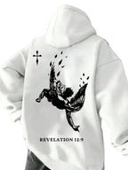 Minimalist Anime Hoodie with Fallen Angel Manga Streetwear Artwork