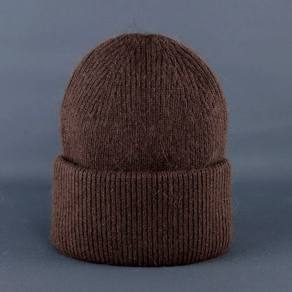Soft Rabbit Fur Knit Beanie for Everyday Casual Outdoor Winter Fashion and Comfort Style