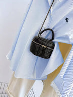 Classic Striped Button-Down Shirt with Subtle Chest Graphic and Relaxed Fit