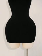 Backless Sleeveless Bodycon Mini Dress with Criss Cross Open Back Detail