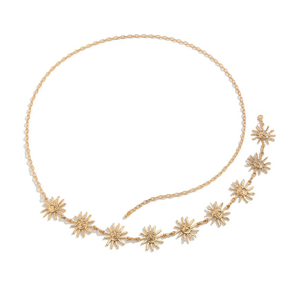 Celestial Sun Charm Waist Chain for Bohemian Festival and Beach Styling