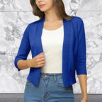Women's Cropped Button Front Knit Cardigan with Minimalist Everyday Silhouette