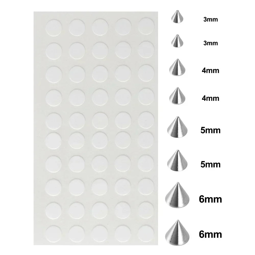 Reusable Faux Piercing Stud Sticker Set for Punk Alternative Styling