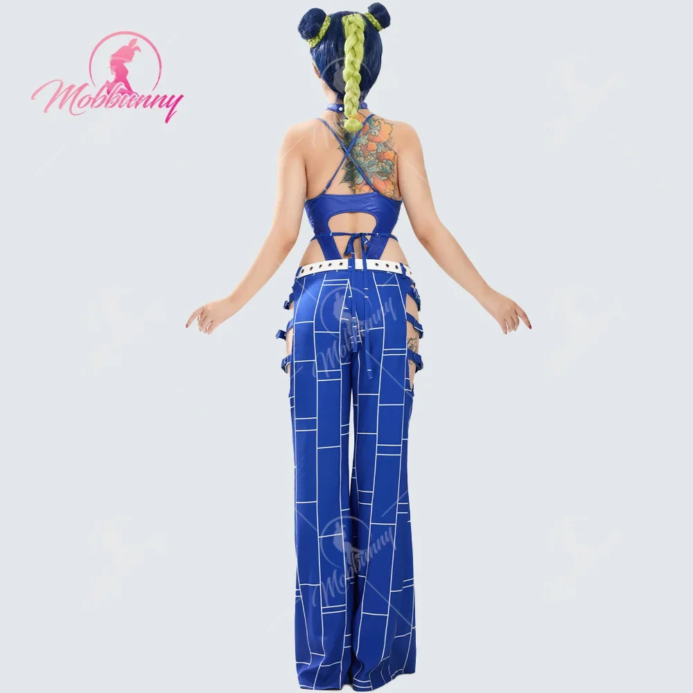 Women's Cutout Bodysuit and Flared Pants Outfit Set with Coordinated Belt Accessories