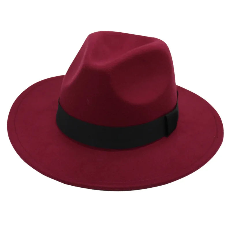 Classic Wide Brim Felt Fedora Hat with Structured Crown for Modern Everyday Styling