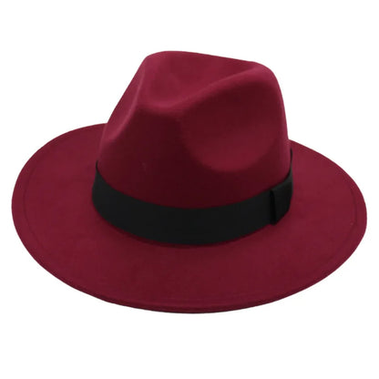 Classic Wide Brim Felt Fedora Hat with Structured Crown for Modern Everyday Styling