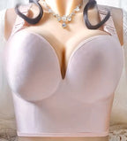 Full-Coverage Wireless Push-Up Bra with Smooth Molded Cups and Convertible Straps