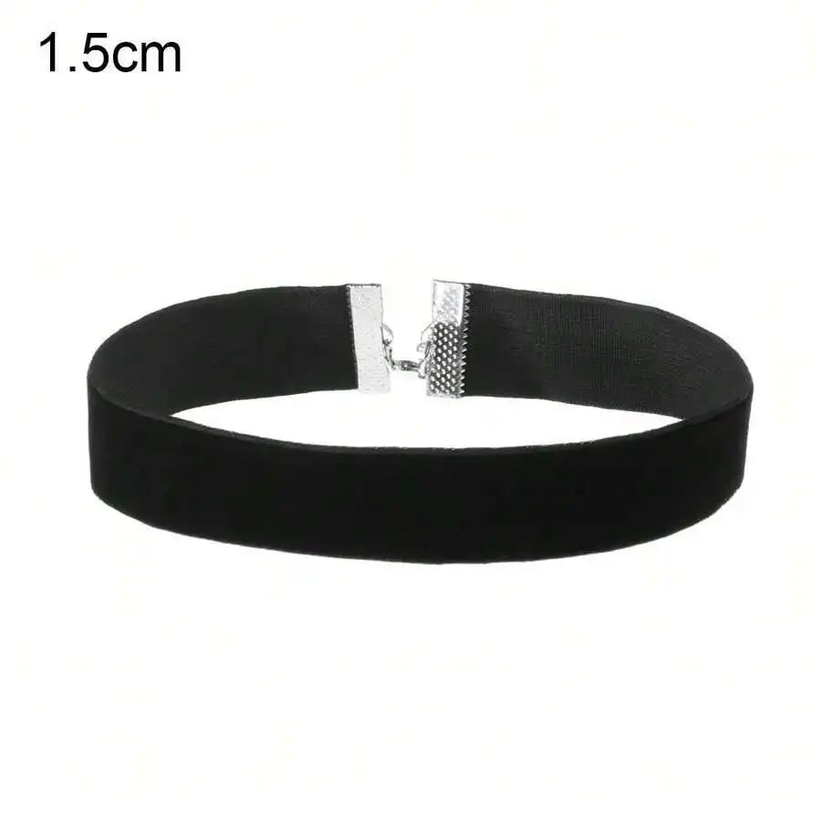 Minimalist Velvet Choker Necklace for Gothic Grunge and Dark Feminine Styling