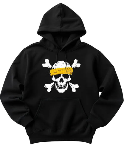 Pirate Skull Anime Streetwear Hoodie with Gothic Graphic Aesthetic