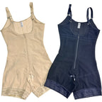 Seamless Open-Bust Mid-Thigh Shaping Bodysuit with Sheer Lace Accents