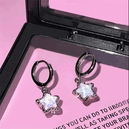 Celestial Star Drop Earrings for Fairy Grunge and Y2K Fashion