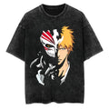 Dark Fantasy Anime-Inspired Manga Streetwear Oversized Washed Cotton T-Shirt
