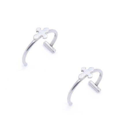 Punk Clip On Lip and Nose Ring Set for Alternative Styling