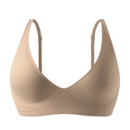 Seamless Deep-V Wire-Free Bra with Wide Smoothing Straps