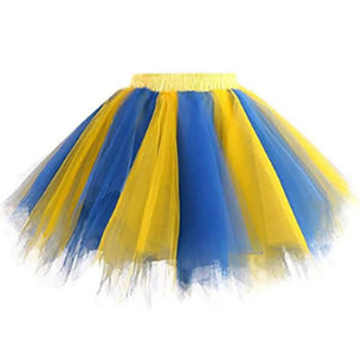 Layered Mesh Tutu Mini Skirt with Volume Pleats Festival Styling