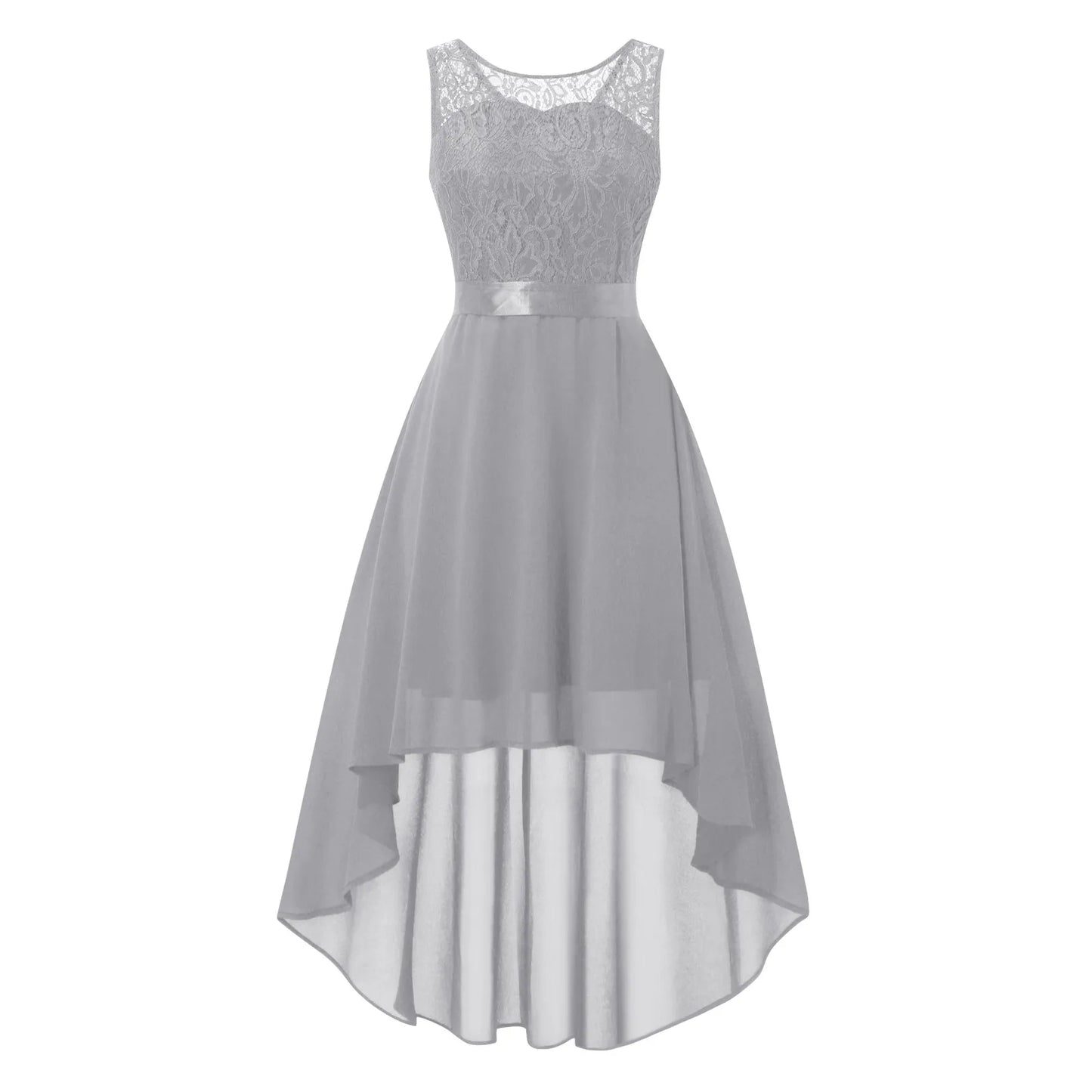 Layered Handkerchief Hem Feminine Alternative Midi Dress