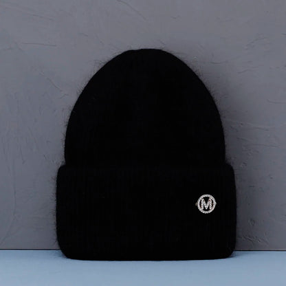 Soft Rabbit Fur Knit Beanie for Everyday Casual Outdoor Winter Fashion and Comfort Style