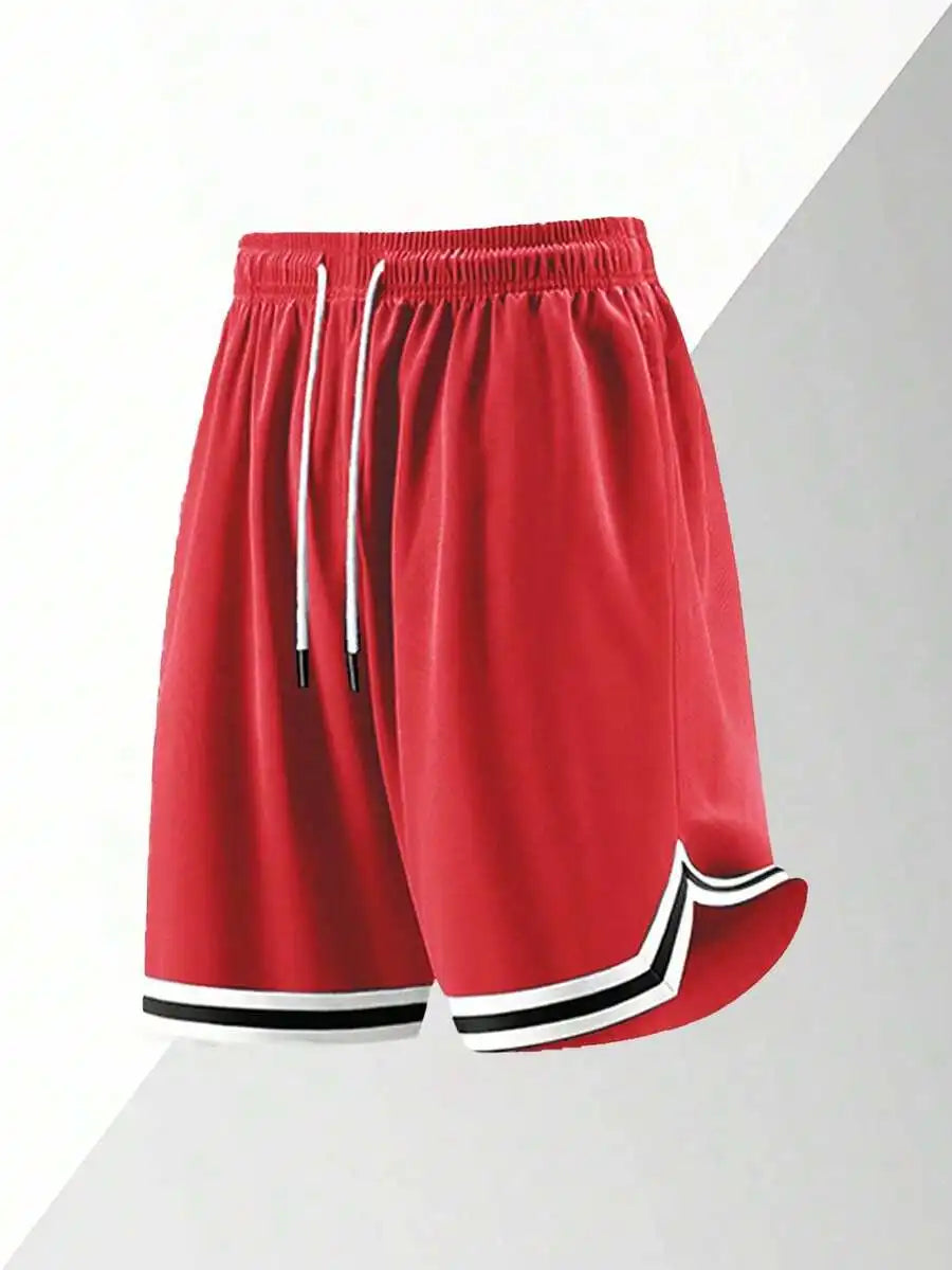 Men's Loose Fit Mesh Basketball Shorts with Elastic Waist and Athletic Everyday Comfort