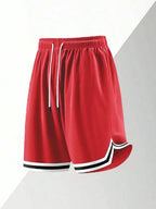 Men's Loose Fit Mesh Basketball Shorts with Elastic Waist and Athletic Everyday Comfort