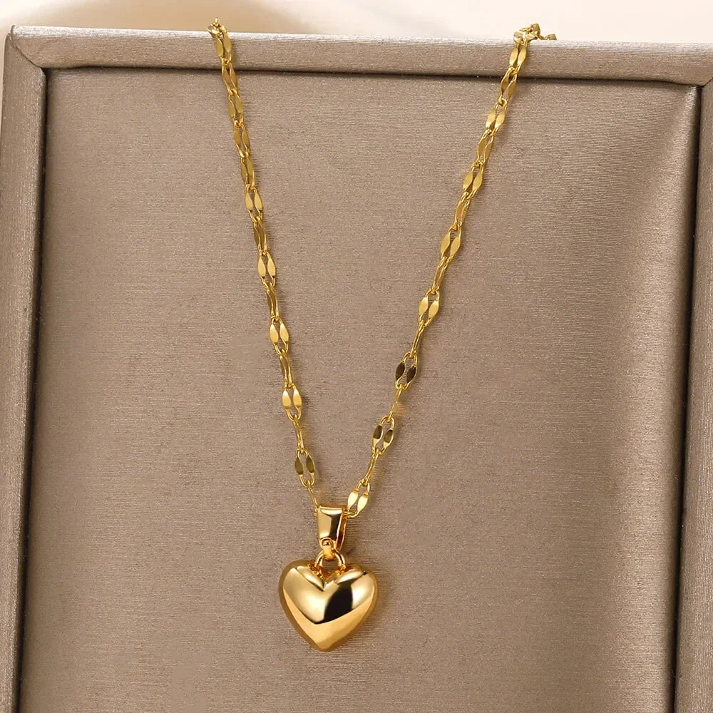 Layered Heart Pendant Necklace for Dark Feminine and Alternative Fashion
