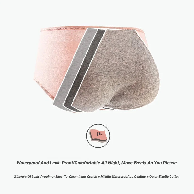 Four-Piece High-Waisted Leak-Proof Menstrual Brief Set
