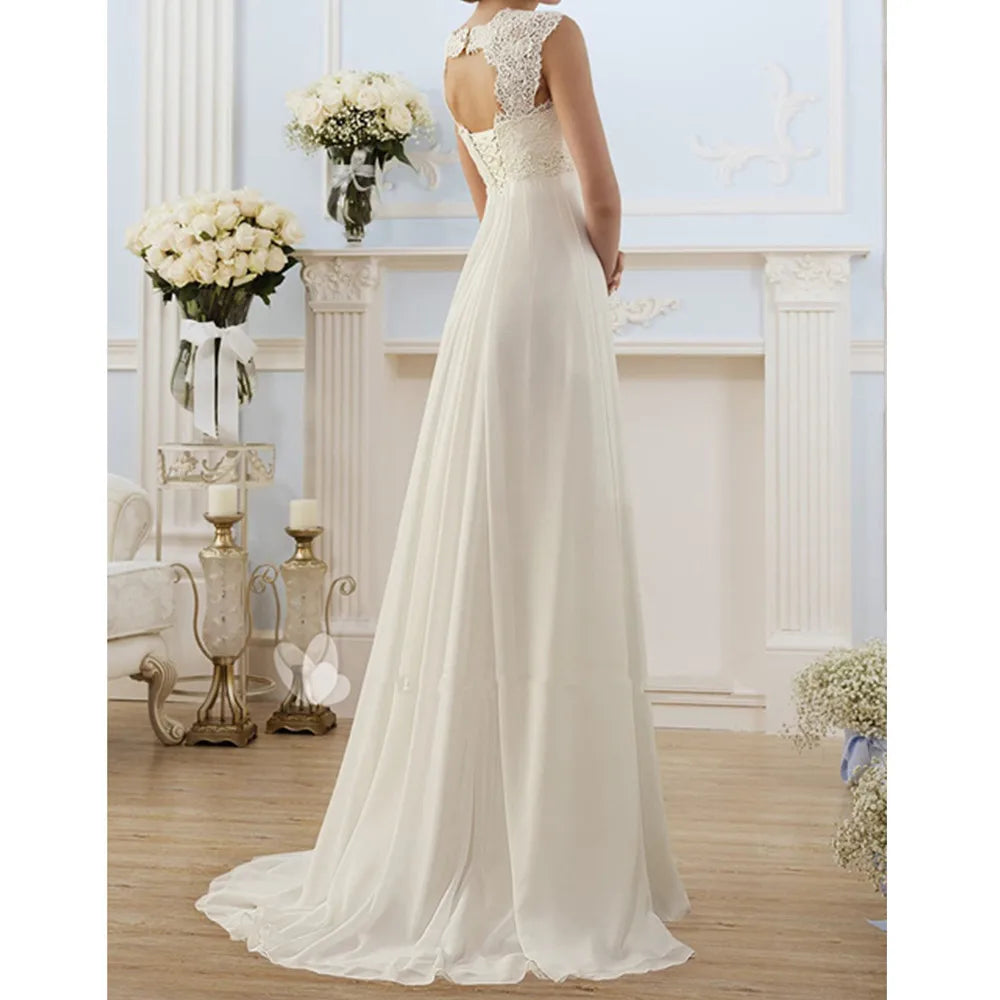 Open Back Floor Length Dress With Soft Structured Draping