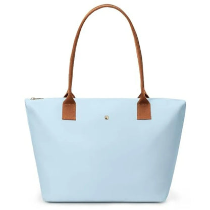 Minimal Large Capacity Tote Shoulder Bag with Zip Closure Design