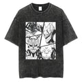Dark Manga Panel Oversized Vintage Washed Streetwear Graphic T-Shirt