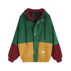 Women's Color Block Hooded Jacket Relaxed Casual Streetwear Lightweight Everyday Outerwear