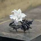 Mandala Flower Statement Ring With Gothic Alternative Artistic Design