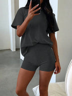 Oversized T Shirt and Shorts Relaxed Summer Lounge Co-Ord Set