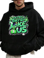 Graffiti Style Graphic Pullover Hoodie for Contemporary Urban Streetwear Looks