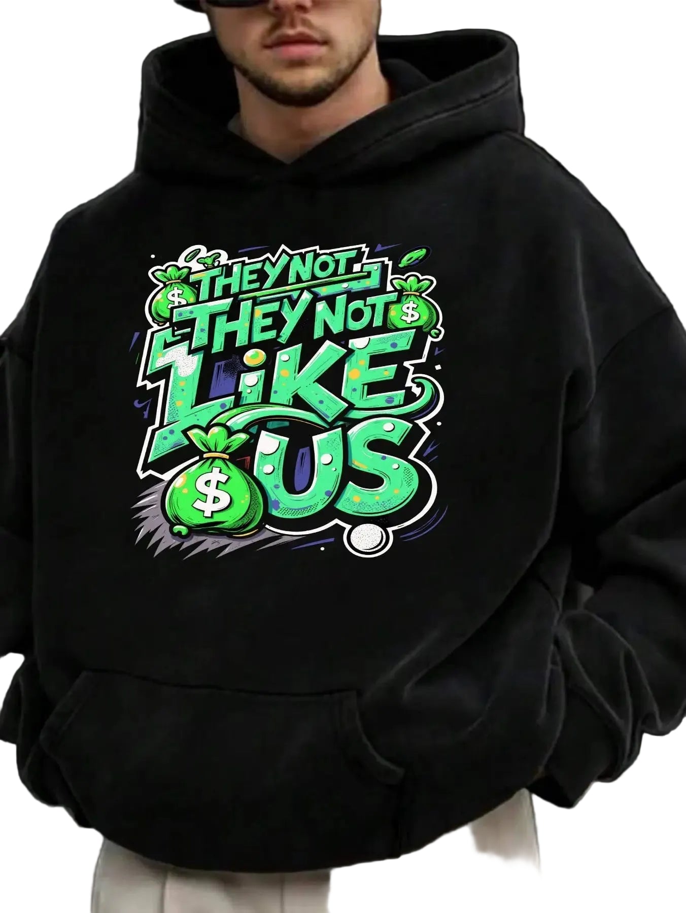 Graffiti Style Graphic Pullover Hoodie for Contemporary Urban Streetwear Looks