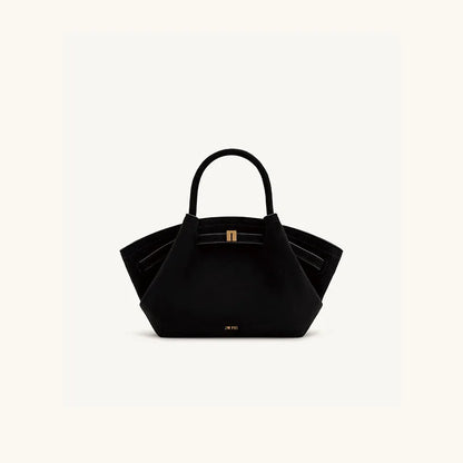 Structured Dumpling Tote Bag with Top Handle Large Capacity Design