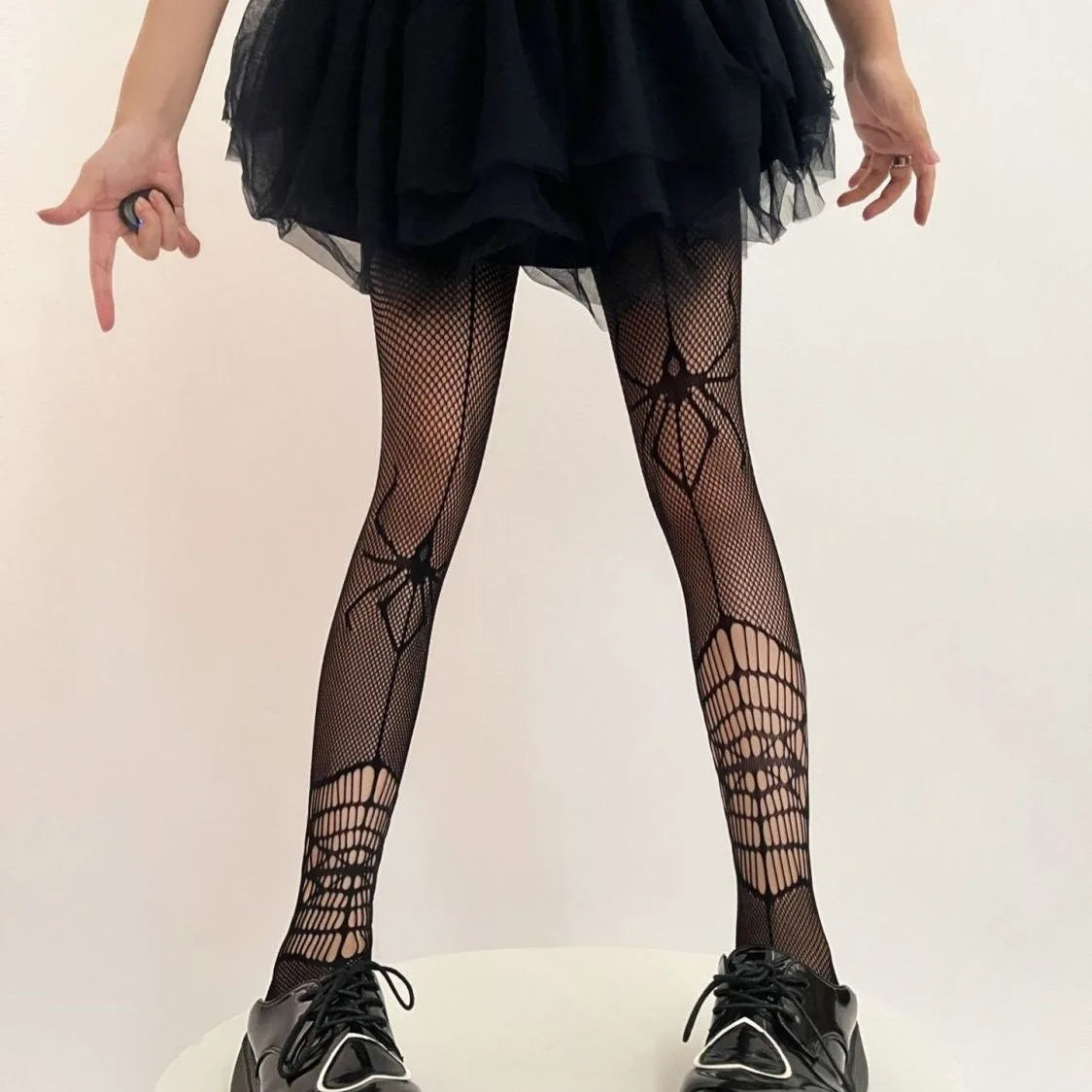 Spider Web Pattern Fishnet Tights Gothic Alternative Fashion Mesh Hosiery