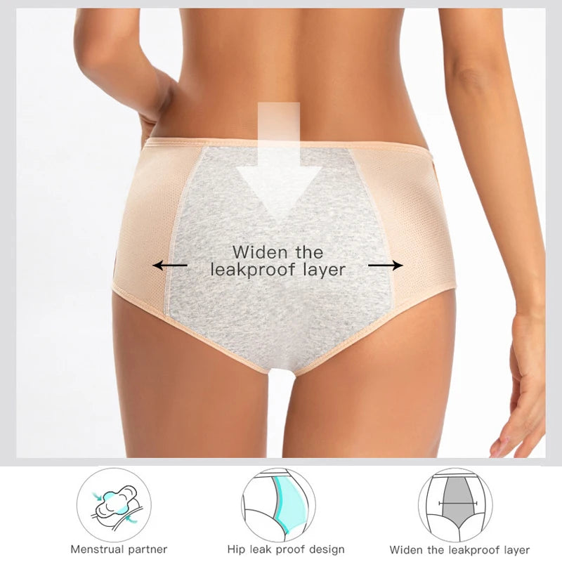 Five-Piece High-Waisted Absorbent Menstrual Brief Set