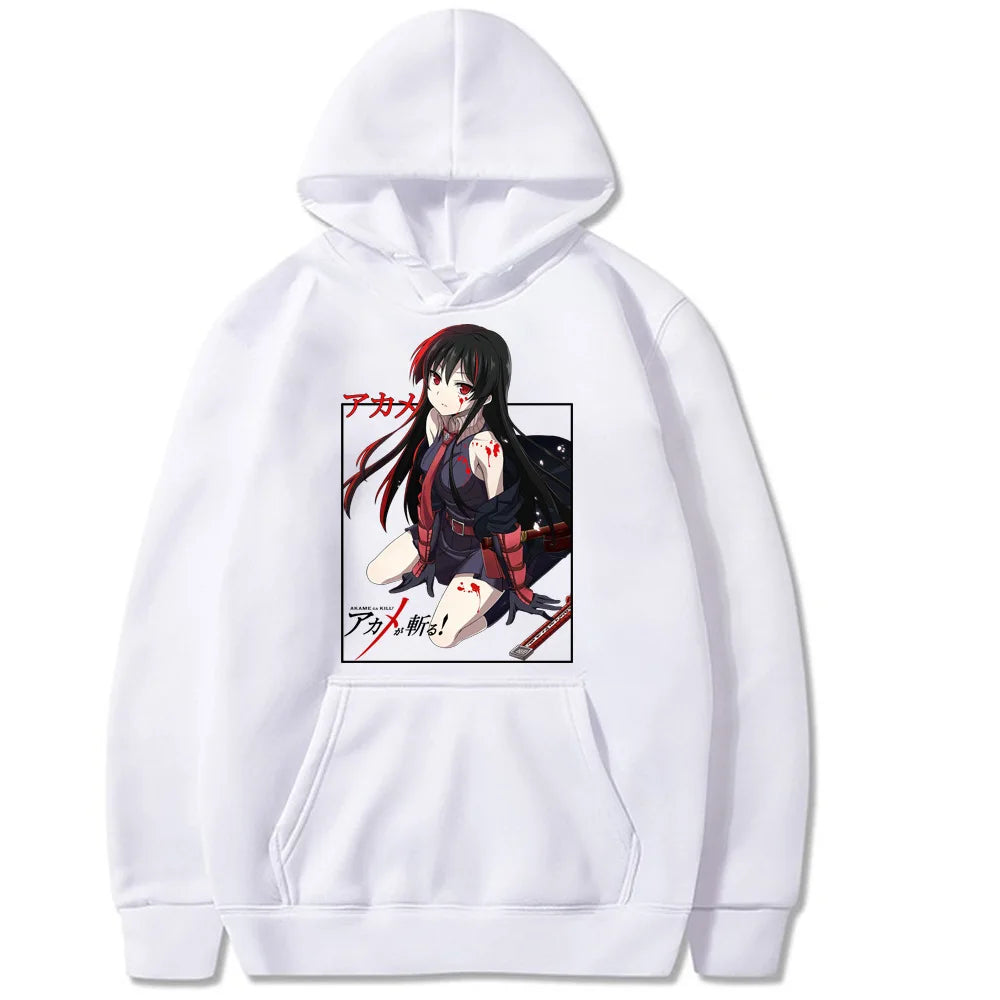 Anime Manga Hoodie With Minimalist Character Illustration Streetwear Aesthetic