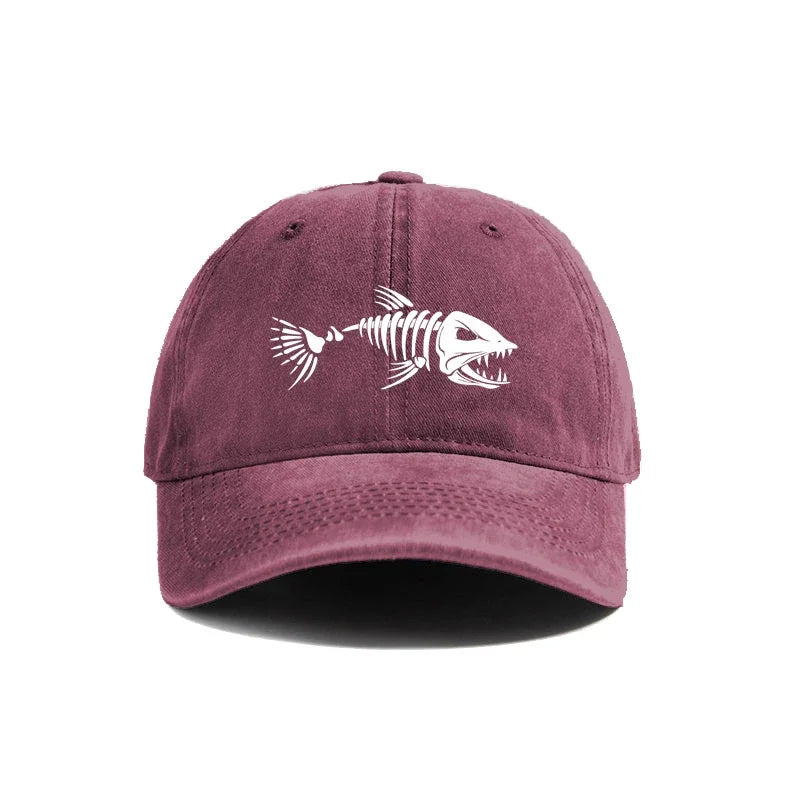 Unisex Vintage Washed Baseball Cap with Graphic Embroidery for Casual Outdoor Streetwear Style