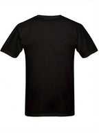 Vintage Crest Graphic Cotton Blend Streetwear T-Shirt with Ornamental Artwork