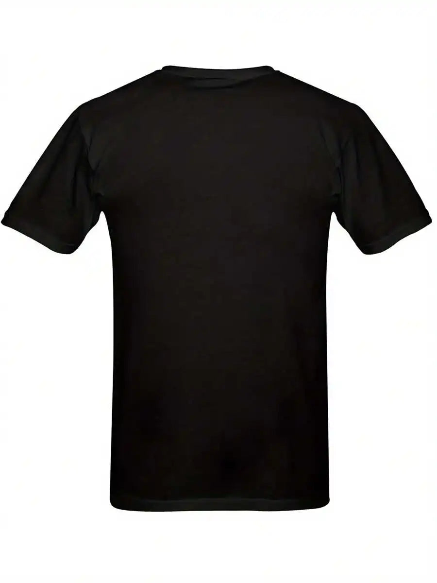 Vintage Crest Graphic Cotton Blend Streetwear T-Shirt with Ornamental Artwork