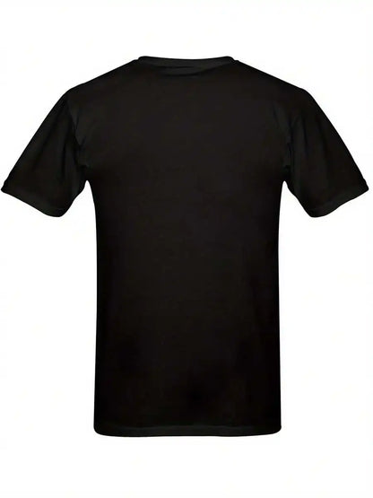 Vintage Crest Graphic Cotton Blend Streetwear T-Shirt with Ornamental Artwork