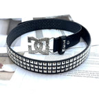 Rhinestone Studded Statement Belt for Y2K Glam Alternative Fashion