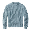Men's Cable Knit Crew Neck Contemporary Relaxed Fit Sweater Pullover
