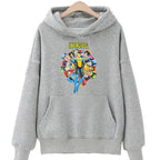 Oversized Anime Hoodie with Superhero Manga Streetwear Design