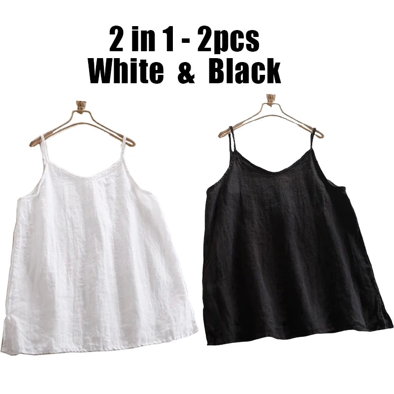 Relaxed V-Neck Camisole Tank Top with Lightweight Everyday Streetwear Styling