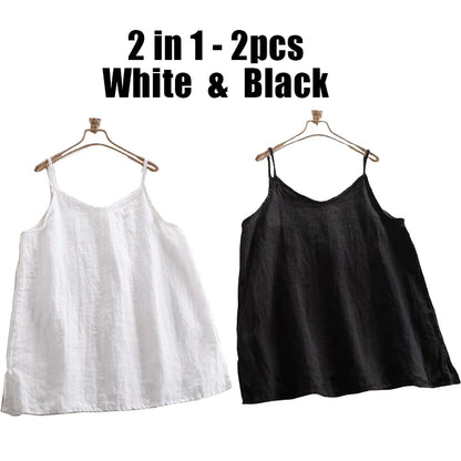 Relaxed V-Neck Camisole Tank Top with Lightweight Everyday Streetwear Styling